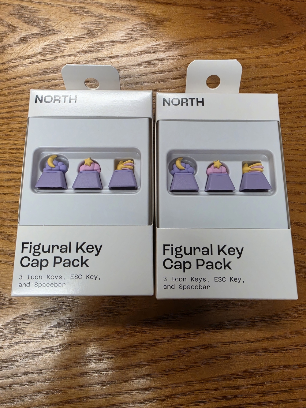 NORTH Figural Key Cap Pack - Purple with Pink & Yellow Accents